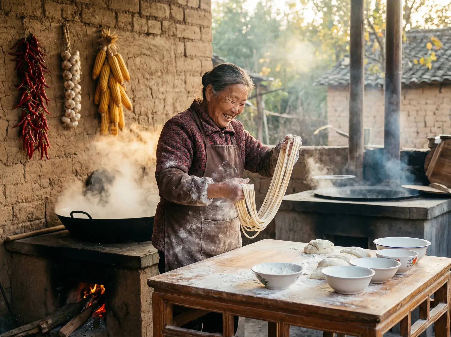农家大嫂手擀面 - 感宫王国 乡村美食